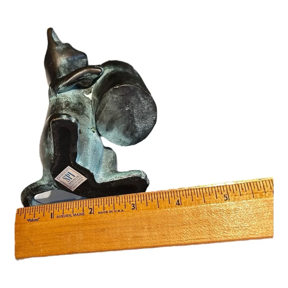 Vintage San Pacific intl‎ Bronze Cat With Milk Bottle